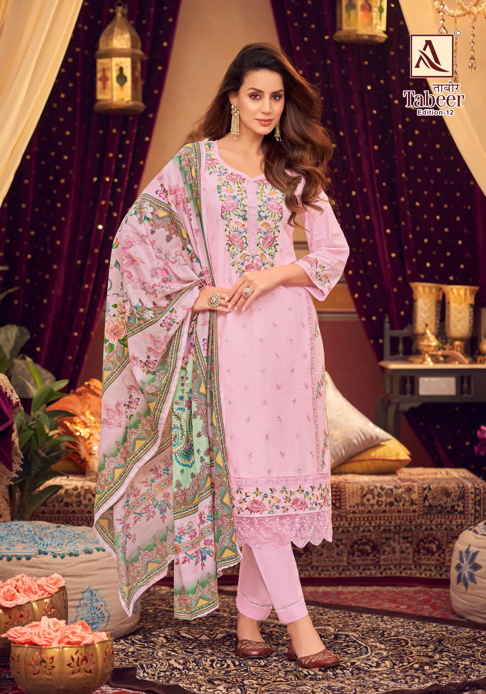 Tabeer Edition 12 By Alok Suit Cambric Lawn Dress Material Exporters In India